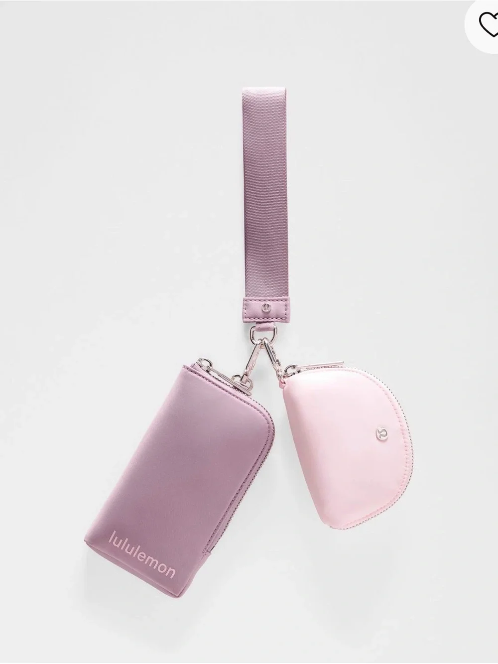 lululemon athletica Two-Piece Wristlet Key & Card Holders - Lilac and Light Pink